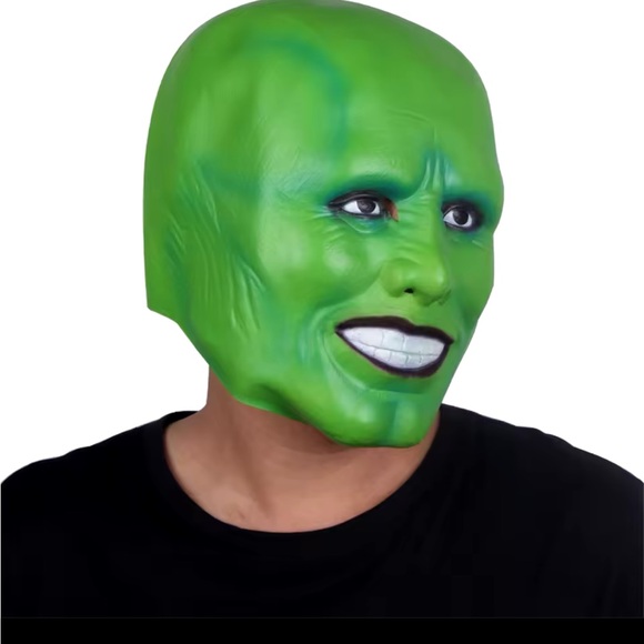 2x Green Masks from movie The Mask Jim Carrey Cosplay Costume - Picture 9 of 16